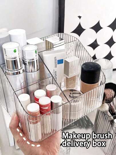 Advanced Makeup Brush Storage Box Lipstick Acrylic Skincare Products Desk Dressing Table Pen Holder Box Storage Rack, Make Up Organizer,Room Decor,Bedroom Decor,Room Decor Bedroom>Organiser ,Jewellery Box,Pouch,Makeup Brush Holder,Brush Holder,Perfume Organiser,Pouch Bag
