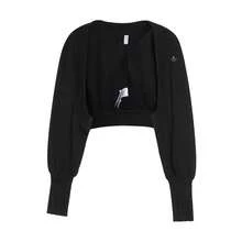 Adidas Clover Stylish Cardigan Women Short Jacket Spring Autumn Knitted Sweater HC3823 - Black - View 1