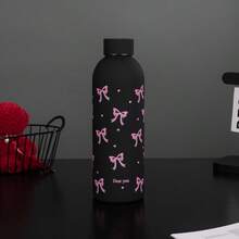 1pc 17oz/500ml Stainless Steel Double Wall Vacuum Insulated Water Bottle With Bowknot Design, Suitable For Travel, Gym, Outdoor Sports, Coffee Cup, Car Cup, All-Season Beverage Cup, Birthday, Holiday Gift - Multicolor - View 12