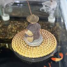 1pc Floating Old Man Fishing Decorative Figurine - Adhesive Fish Food Feeding Function For Fish Tank/Fish Pond, Dual-Purpose Aquarium Ornament For Freshwater/Saltwater Fish Tank Landscaping & Daily Fish Feeding Accessory