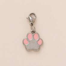 1 件不锈钢可爱猫爪心形四叶草猫头杯耳机吊坠，适合 DIY 创意项链、手链、耳环、包链、钥匙扣，镀 18K 金，防水防汗，适合日常使用，是送给妻子、母亲和女友的创意吊坠 - 彩色 - 查看 14