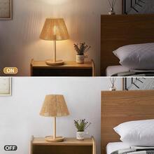 Rattan Lamp Shades Set Of 2 Small Lamp Shades For Table Lamps 5.5 Top X 10 Bottom X 6.6 High Wicker Lamp Shade Replacement For Bedroom Hand Woven Lampshade Spider Bulb Clip Adapters Included - 棕藤 - 查看 6