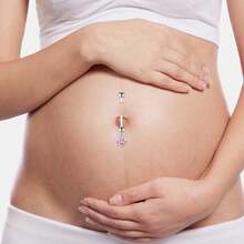 14G Pregnancy Belly Button Rings Flexible Bioplastic Sport Maternity Belly Ring Retainer For Women Navel Piercing Retainer