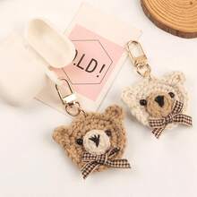 Knitted Bear Keychain Cute Animal Key Ring Wallet Backpack Car Pendant Earphone Case Women's Gift Wedding Party Favor - A - 查看 4