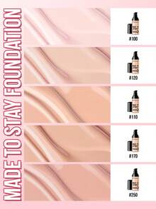 Misslyn Fondotinta idrorepellente, uniforma il tono della pelle, resistente all'acqua, a lunga durata, non sbavabile, con texture cremosa, alta copertura, nutriente, ideale per feste Y2K, spiaggia, viaggi, vacanze, campeggio, all'aperto, regalo per ragazze alla moda, nuovo anno, cosmetici, cosplay, festival, campus, scuola, San Valentino, vegano, cruelty-free