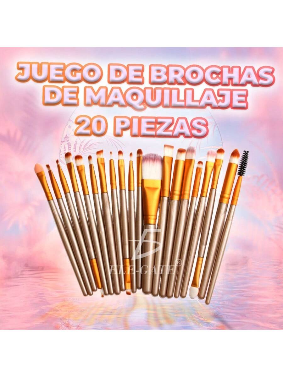 Set de pinceles de maquillaje profesional de 20