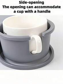 1pc Creative Water Bottle Holder And Desk Organizer. This Plastic Storage Holder Is Placed On The Edge Of The Desk And Serves As A Cup Holder For The Office Table. It Is Made Of High-Quality Plastic, Lightweight .