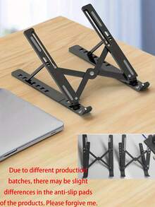 Suport laptop reglabil și portabil - pliabil, suport universal pentru laptop și tabletă, design de răcire cu reglare ergonomică a unghiului pentru toate computerele, construcție durabilă din plastic, compact și ușor, suport de răcire, suport laptop, pliabil pe birou, telefon mobil, tabletă cu înălțime mărită, pentru uz casnic sau la birou, suport de bază robust - Multicolor - Vizualizare 11