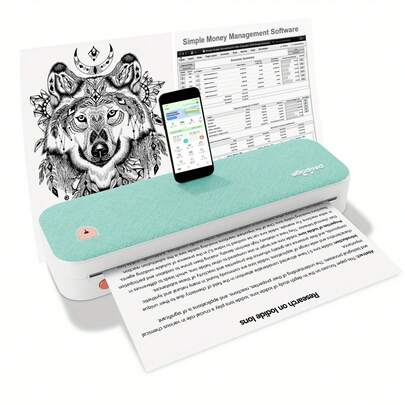  PeriPage A40 Wireless Thermal Printer - No Ink Needed, Print On A4 And Multi-Size Roll/Folded Paper, For Docs/Labels/Photos, Works With Smartphone & Computer