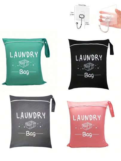 Stor tvättpåse för resor, vattentät för vått och torrt bruk, tvättbar, lämplig för badkläder, träningskläder, sportkläder, yogakläder, hopfällbar förvaring, högkvalitativt rivbeständigt polyestermaterial, perfekt för resor, studenthem, kryssningar, förvaring med mera, viktig för studenthem och studentliv