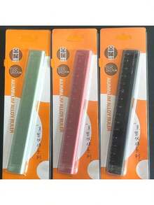 1 件装加厚金属尺，适用于学生几何绘图绘画，铝合金尺子，办公文具