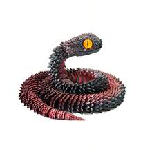 3D Printed Snake, 60cm Snake Ornament Ornament, Halloween Or Christmas Gift, 3D Printed Snake Pet With Movable Joints