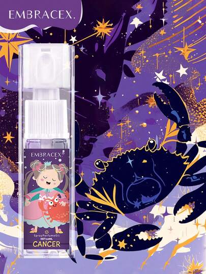 EMBRACEX. HomeVibe Cancer Zodiac Essential Oil Spray - 10ml Gentle Floral Scent, For Warmth & Bedroom Linen Sprays (Zodiac Gift Option) Cancer Zodiac Spray Oil - Ideal For Family Gatherings & Relaxing Evening Routines