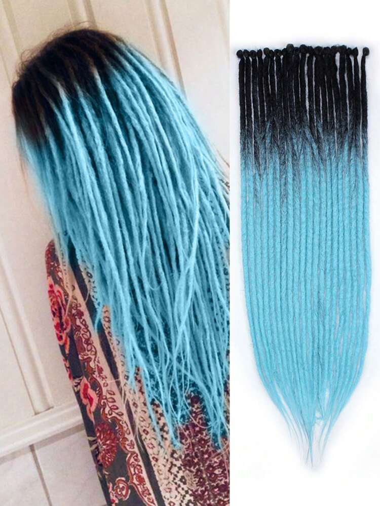 24 Inch Dreadlock Extensions Thick 1cm Single Ended Synthetic Dreads Extensions Hippie Style Fake Dreads 10 Strands SE Crochet Dreadlocks Extensions For Girls - Two-Tone - View 11
