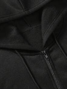 Conjunto de sudadera con capucha y pantalón de chándal con estampado de unicolor de estilo callejero de moda para hombres