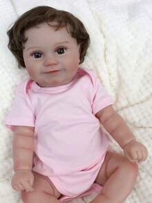 18Inch Lifelike Reborn Doll - Hand-Painted Maddie Baby Girl With Rooted Hair,Bathable, Realistic Simulated Newborn With Soft Texture, Perfect Gift For Children And Collectible - Multicolor - View 8
