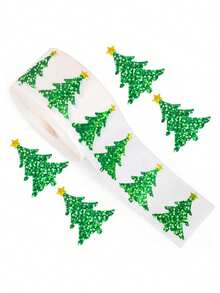 1 Roll, 500 Sheets Christmas Stickers, Perfect For DIY Gift Wrapping, Baking And Decoration, Box Sealing Stickers, Christmas Birthday Gift Decorations, Gift Box Decoration Bag Packaging Labels, Self-Adhesive Sealing Stickers,Christmas Decor,Partyfavor,Food Catering For Christmas