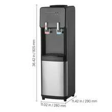 Top Loading Water Cooler Dispenser, Hot And Cold Water Dispenser For 3 Or 5 Gallons Bottles, Sturdy Stainless Steel And Child Security Lock, Ideal For Homes, Kitchens, Offices, Dorms, Black - 查看 10