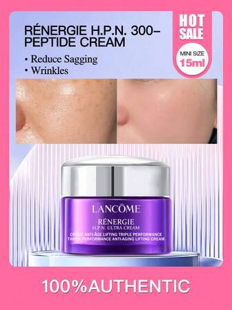 Lancôme Crema ultra RENERGIE H.P.N. - Mini crema facial antiedad de 15 ml para reducir la flacidez y las arrugas.(Nueva versión)