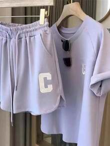 Women Two-Piece Outfits - 紫色 - 查看 3