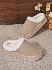 Women's Fashionable Thick Sole Warm Slippers For Autumn/Winter, Lightweight & Comfortable Indoor/Outdoor House Slippers, Couple Slippers, Holiday Slippers - Holiday Gift, Valentine's Day Gift, Easter