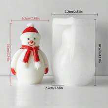 1/3pcs Christmas Snowman Candle Mold DIY Christmas Tree Soap Resin Plaster Christmas Party Decorative Ornaments And Creative Handmade Gifts