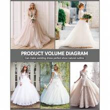 A-Line Hoopless Petticoat Crinoline 4 Layers Underskirt Slips For Wedding Dress Plus Size-829450 - Đen-xl - Xem 7