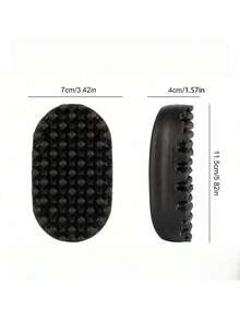 1件套专业理发美容套装 - 理发和胡须护理必备用品 - 包括耐热造型梳、胡须修剪器、清洁刷、柔软尼龙刷毛胡须刷和颈部除尘掸 - 黑色 - 查看 10