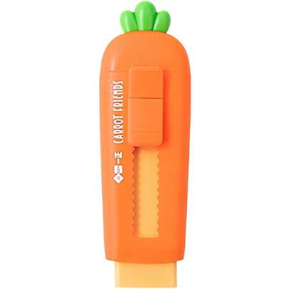 1pc Carrot Shaped Eraser, Useful For Cleaning Pencils, Creative Eraser, Essential For Students Back To School, Office Cleaning Tool