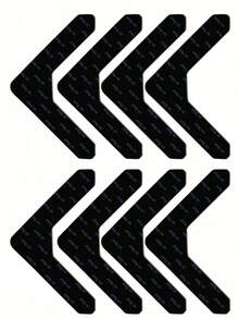 1pc/8/12pcs Non-Slip Carpet Stickers Suitable, Carpet Tape, Pu Washable Non-Slip Reusable Carpet Grippers, Prevents Carpet Movement And Curling, For Living Room Dining Room Bathroom Rugs, Prevent Rugs From Moving And Rolling Edges, Back To School Supplies, Necessary Home Essential - Black - View 10