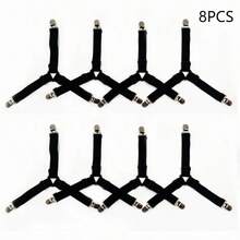 8/12 Piece Black Anti Slip Triangular Fixator, Elastic Bed Sheet Fixator, Suitable For Mattress Protective Covers, Sofa Cushions, Bed Covers - Multifunctional For Beds, Sofas, Chairs, And Easy To Use, Bedding Clip - 黑色 - 查看 4