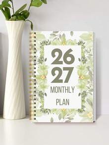 1本2026年1月至2027年12月活页计划本，包含每日、每周和每月计划，适用于记录会议议程、工作计划、学习计划、日记，适用于办公室和学习，是圣诞节、万圣节、感恩节和生日的创意实用礼物，也是学习用品。