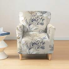 1pc Printed Stretch Five-Piece Chair Cover, Single Seat, Dust-Proof, Suitable For Living Room & Bedroom Sofa, All Seasons - Multicolor - View 8