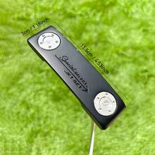 1 支黑色高尔夫推杆高尔夫球杆 32 33 34 35 36 英寸，带帽高尔夫球杆 - 提高球速和准确性，可拆卸配重。