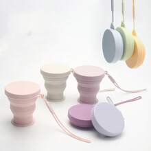 可折叠硅胶户外旅行杯，可折叠旅行迷你水杯，便携式压缩软杯