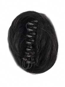 Synthetic Hair Bun For Women, Claw Clip Hairpiece With High-Temperature Fiber, Fluffy & Natural Slouchy Bun Maker, Straight Hair Scrunchie Fall Fashion Women Hair Clip Autumn Hair Accessories Elegant Hair Claw Hair Clutch Clips For Hair Winter For Vacation Outfits Woman