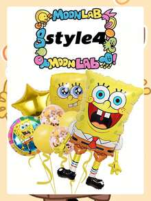 SPONGEBOB Spongebob SquarePants Themed Balloon Party Set Blows The Joy Of Bikini Bottom Into Your Party! Highlights Of The Star Product: 3D SpongeBob SquarePants Shaped Balloon, Five Core Advantages, Latex Material, And Odorless
