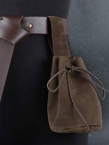 Túi đeo hông kiểu Viking thời Trung cổ, kẹp váy, bộ thắt lưng và túi đeo hông bằng da PU cổ điển dùng cho trang phục LARP, cosplay, đạo cụ cho nam và nữ. - màu nâu - Xem 5