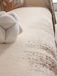 1pc Thick Rabbit Fur Sofa Blanket, Warm Winter Sofa Cover Throw, Ins Style Sofa Blanket, Massage Bubble Rabbit Fur Sofa Throw - Khaki - View 8