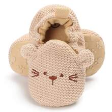 Newborn Infant Baby Shoes, Casual Boys Girls Printing Anti-Slip Flat Shoes For 0-18 Months - 棕色 - 查看 5