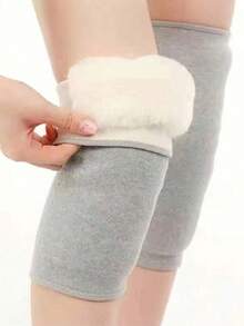 1 par de rodilleras gruesas y cálidas para ciclismo, a prueba de frío