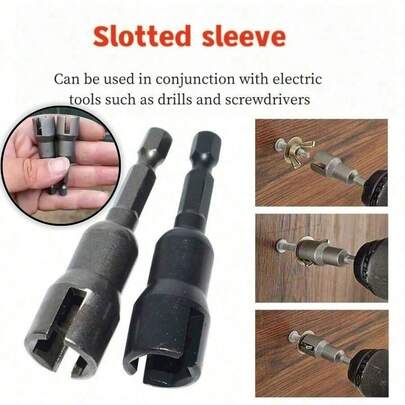 2pcs/1pc Hexagonal Socket Wrench Adapter, Butterfly Bolt Socket Wrench, Electric Screwdriver Accessories, Tool Slot, Slotted Hex Handle Butterfly Wrench, Slotted Socket Wrench, Electric Drill Butterfly Socket Tool, Butterfly Nut Socket, Slotted Hexagonal Handle Butterfly Socket, Electric Screwdriver Wrench, Ram Horn Nut, Tools & Home Improvement, Manual Tool Accessories, Sockets, Back To School Supplies, Dorm Supplies, Office Supplies