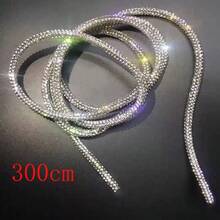 Cinta de cristal de 4 mm con forma de tubo redondo, de color blanco denso, para manualidades, diademas, ropa, lazos y decoración