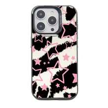 Adecuado para 16 15 14 13 12 11 Pro Plus Funda de Teléfono de Plástico Antideslizante Resistente a Impactos Resistente al Desgaste TPU Gel Ultra Delgado Resistente a Impactos Tacto Suave Diseño de Moda Hueco Estilo Simple Patrón Punto Negro Estrella - Colores mixtos - Ver 8