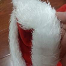 Santa Hat, Unisex Holiday Velvet Comfortable & Plush Christmas Hat For Adults, Perfect For New Year Party Celebrations, Cozy Santa Claus Cap Home Decor Christmas Decorations Room Decor Winter Christmas Decorations Home Christmas Gifts Christmas Decor - Multicolor - View 6