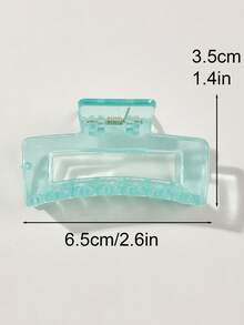 10 件/套透明果冻糖果色波西米亚风格中号方形发夹，适合海滩、度假、优雅发髻发型秋季时尚女士发夹秋季发饰爪夹发夹冬季 - 彩色 - 查看 3