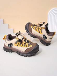New Autumn And Winter Children's Outdoor Hiking Shoes, Stylish Buckle Casual Shoes, Mesh Breathable Sports Shoes