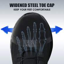 UMBURLLY 1 双纯色系带男鞋，户外工作鞋，具有防挤压和防刺穿功能，适合所有季节