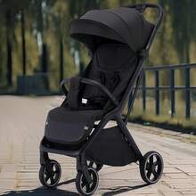 Lightweight Stroller, Foldable Stroller, Extended Zippered Sun Canopy, One-Touch Collection, Adjustable Backrest, Breathable Mesh Fabric, Easy To Carry, Suitable For Travel