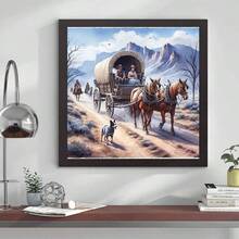 New 5D Diamond Painting DIY Kit, Frameless Canvas Diamond Art, Multi-Size, Colorful Mosaic Wall Decor Suitable For Living Room, Bedroom, Study, Halloween, Christmas, Holiday Party And Home Decor & Gift